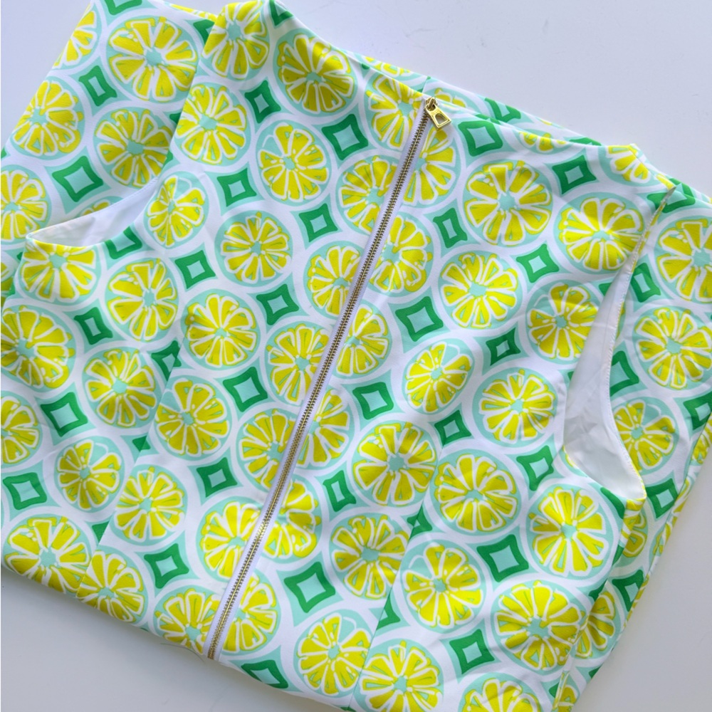 Sail to Sable STS Lemon Print Sleeveless Mini Shift Sheath Dress Size M $218 - Picture 6 of 11